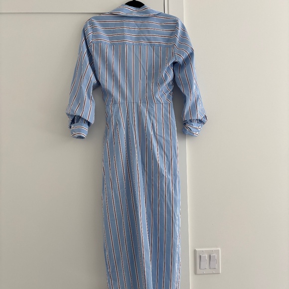 Veronica Beard Afton Striped Wrap Shirtdress - Picture 2 of 4